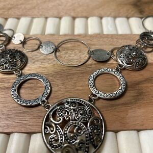 Handmade:  Elegant Silver Filigree purse charm